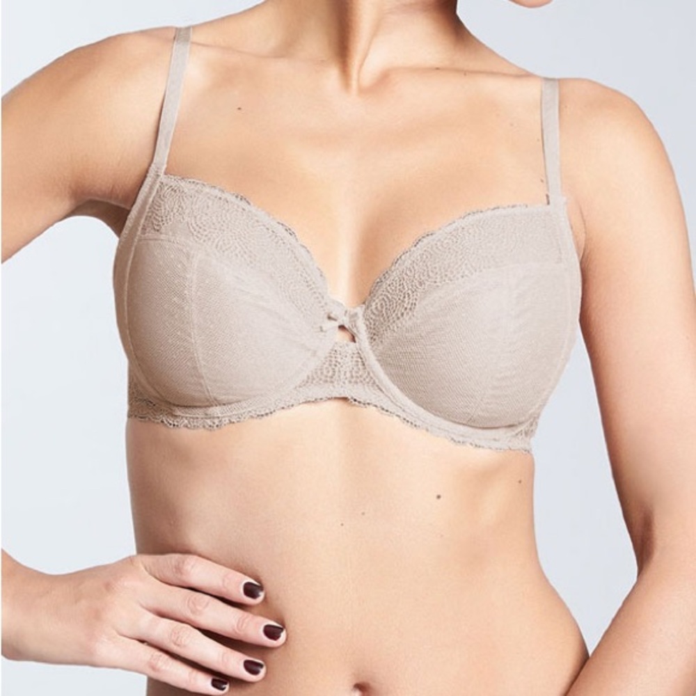 NWOT Chantelle Le Marais Lace Underwire Plunge Bra 40DDDD (40F) C27310